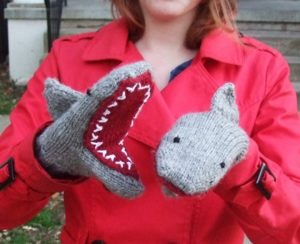 Shark mittens