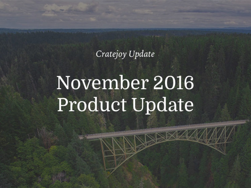 November Product Update