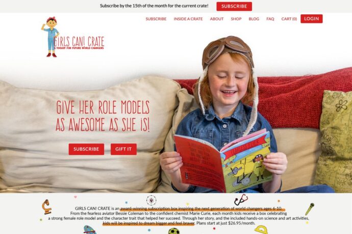GIRLS CAN! CRATE website